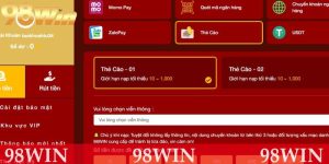 Hướng dẫn nạp tiền 98Win